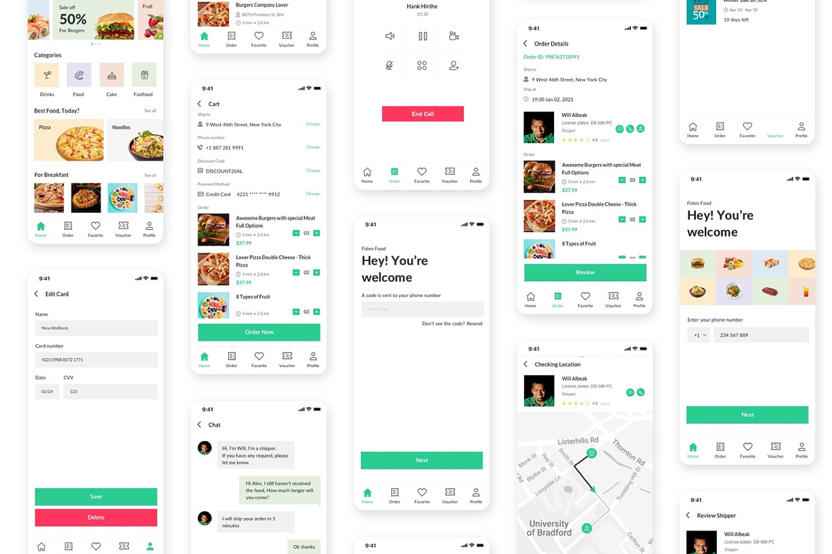 Food Order Delivery Mobile App UI Ki, an App Template by Capi Product (Photo 5 of 9)