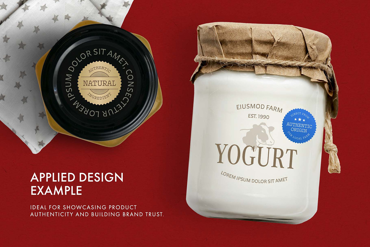 Product Packaging Sticker Set, an Object Graphic by DesignerCandies (Photo 9 of 11)