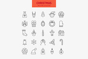 Christmas Line Art Icons, an Outline Icon by Anna_leni (Thumbnail 2 of 5)