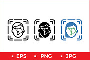 Facial Recognition Vector Art, a Solid Icon by Artonix (Thumbnail 1 of 2)