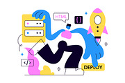 6 Web Development Illustration, a Technology Illustration by denayunebgt (Thumbnail 3 of 3)