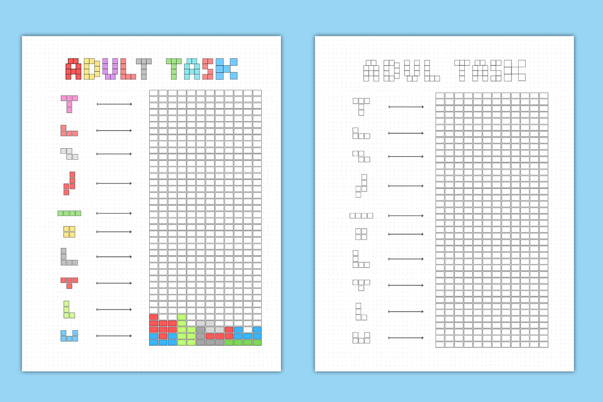 Adult Task Tracker Canva Interior, a Stationery Template by Designmela01 (Photo 2 of 3)
