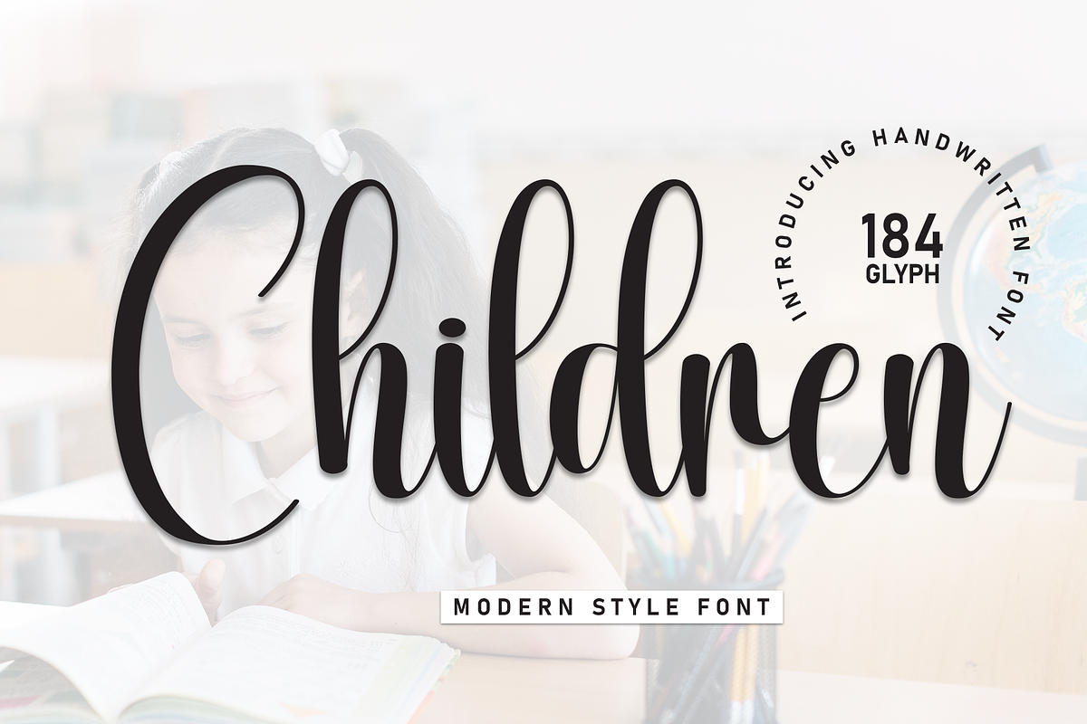 Children | Script Font, a Handwritten Font by Scratchones (Photo 1 of 8)