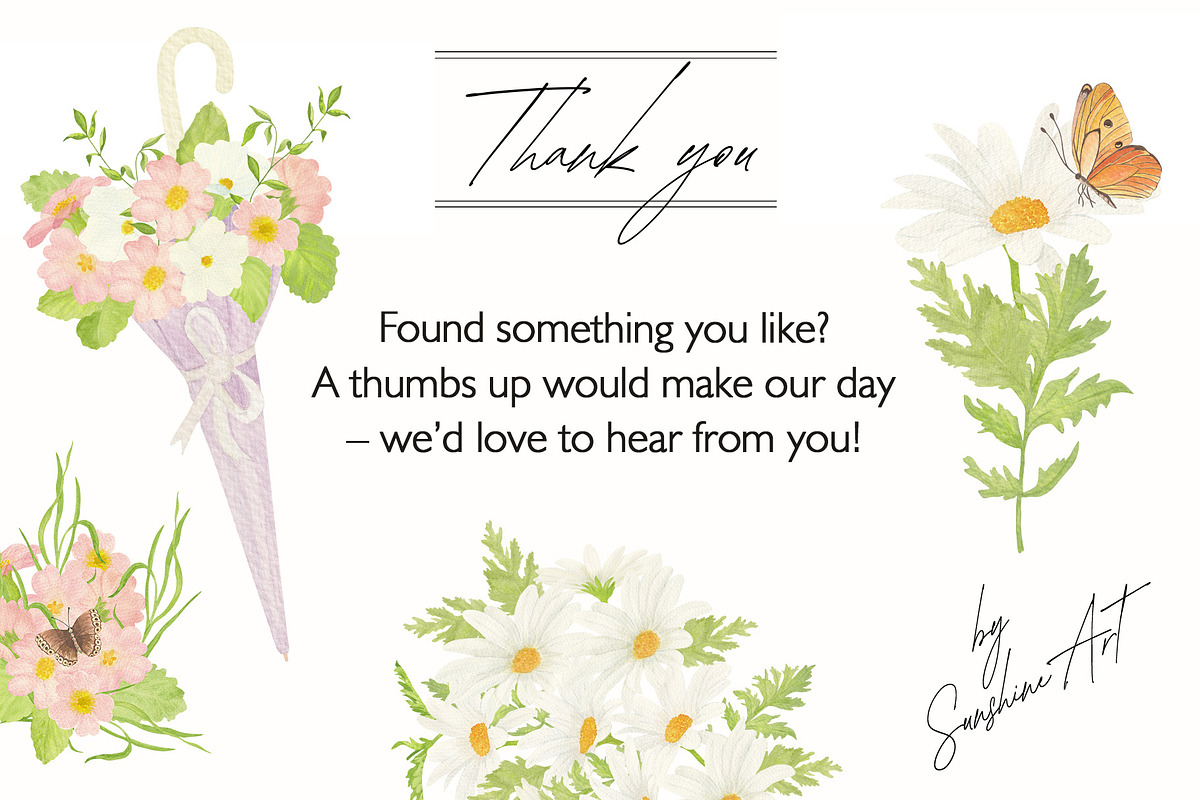 Primrose Watercolor Collection, a Decorative Illustration by Sunshine Art (Photo 8 of 8)