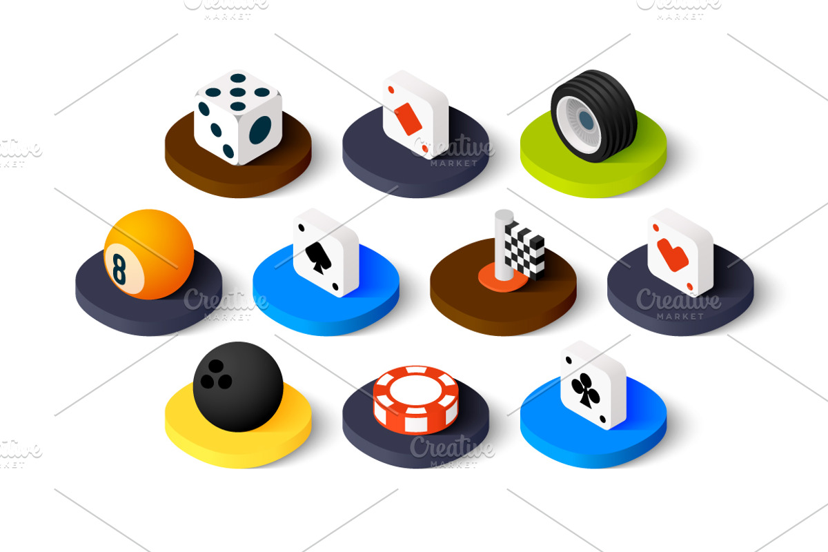 Isometric icons - Sport and Game preview 2