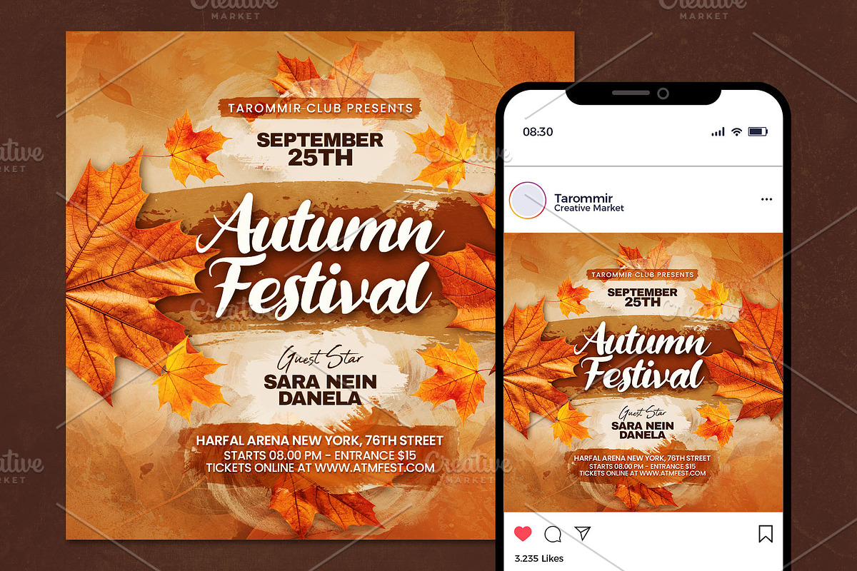 Autumn Festival Flyer Template, a Flyer Template by Tarommir (Photo 2 of 4)