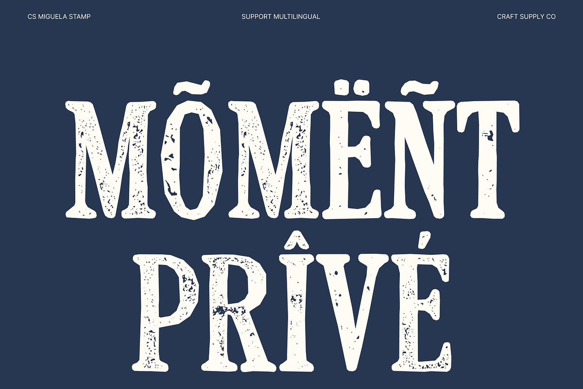CS Miguela Stamp, a Serif Font by Craft Supply Co. (Photo 7 of 8)