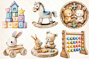 Watercolor Playroom Decor Clipart, an Illustration by DreamCafeArt (Thumbnail 4 of 7)