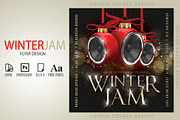 5x5 Square Winter Jam Flyer, a Flyer Template by potterDesigns (Thumbnail 1 of 2)