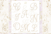 Floral Wedding Crest Png watercolor, a Decorative Illustration by WonderWonder (Thumbnail 4 of 6)
