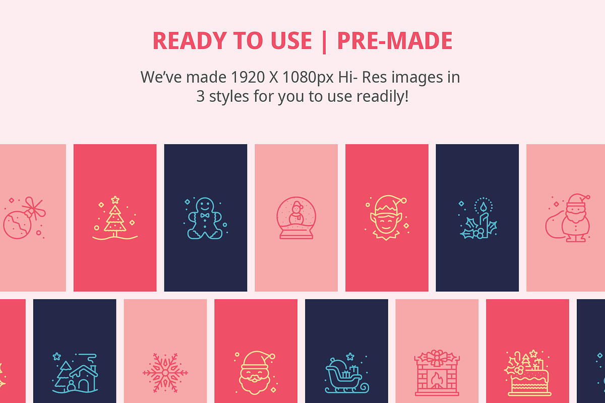 Christmas Instagram Highlight Covers, a Design Template by Amogh Design (Photo 3 of 9)