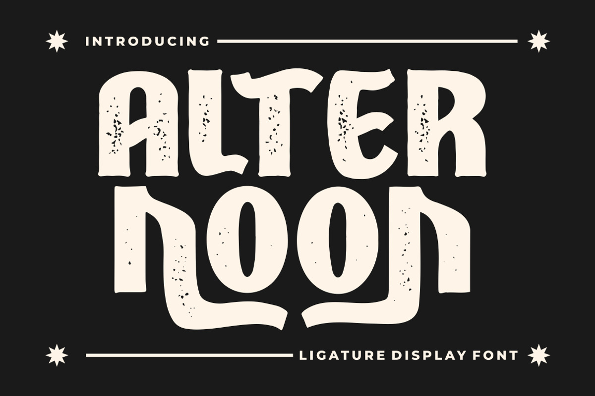 Alternoon - Ligature Display Font, a Sans Serif Font by PutraCetol Studio (Photo 1 of 12)