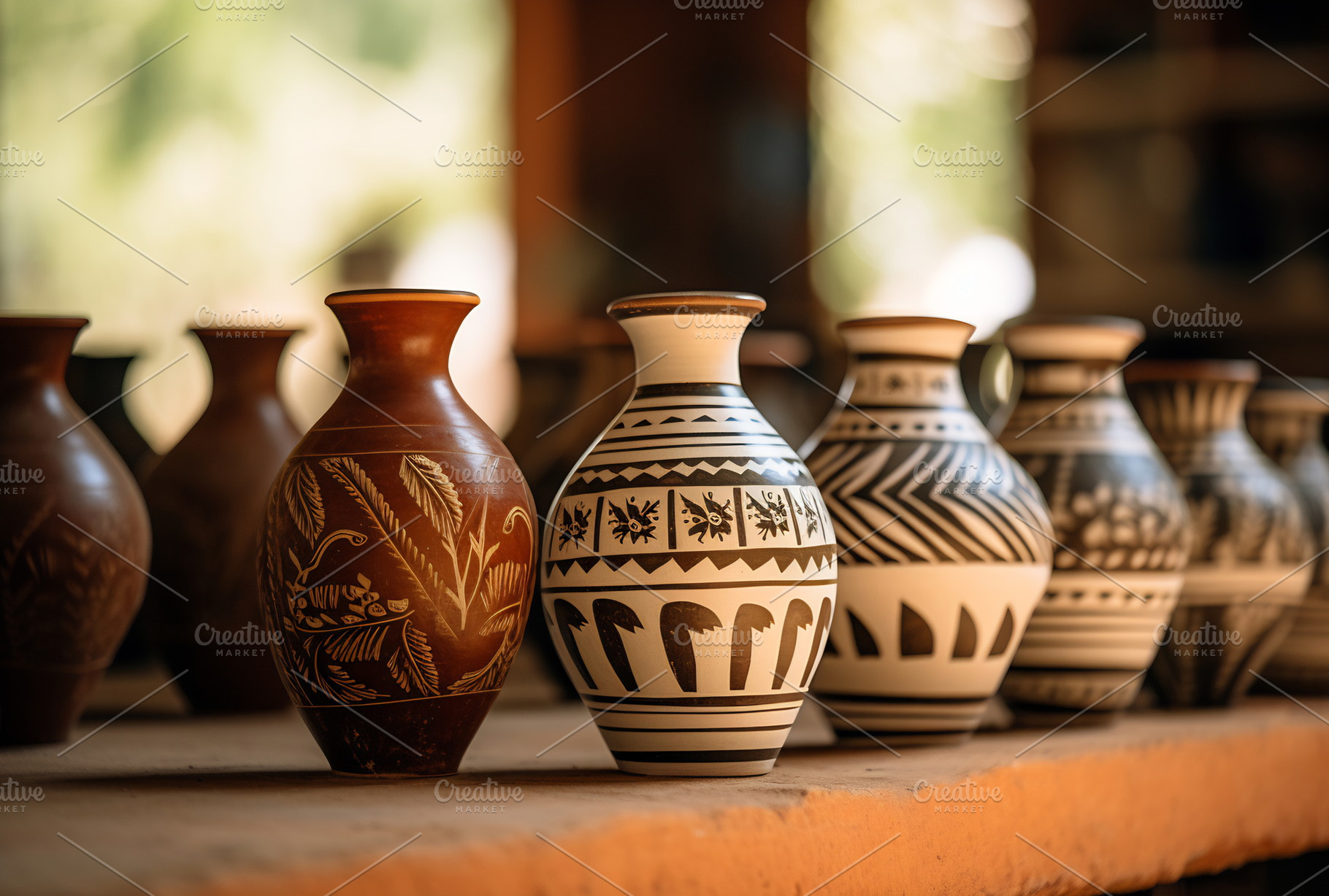 Pottery on display for visitors, a Photo by Beautiful things