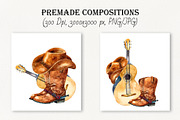 Western watercolor clipart, an Illustration by Vikeriya (Thumbnail 3 of 6)