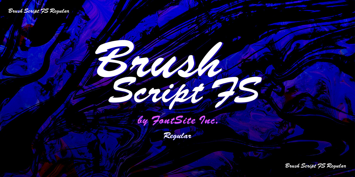 Brush Script FS, a Script Font by FontSite Inc. (Photo 1 of 2)