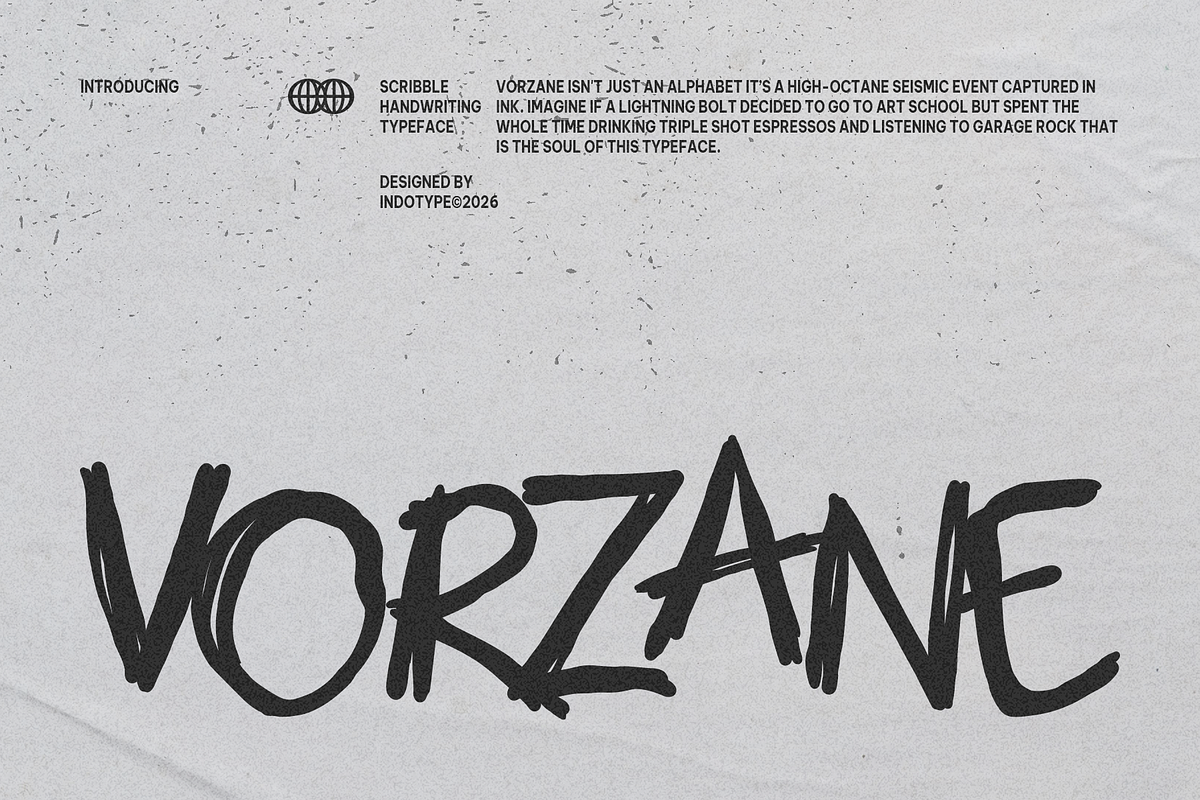 Vorzane - Scribble Handwriting Font, a Handwritten Font by Indotype Foundry (Photo 1 of 10)