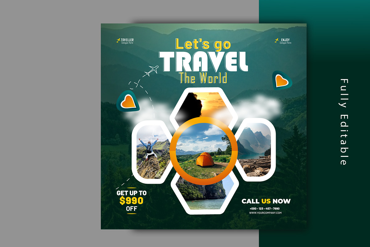 Modern Travel Design Template, a Graphic by Sashamim22 (Photo 3 of 3)