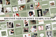 Green Instagram Post Templates Canva, a Social Media Template by Boltik Studio (Thumbnail 1 of 11)