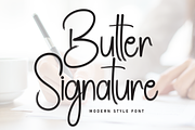 Butter Signature | Script Font, a Handwritten Font by Scratchones (Thumbnail 1 of 8)