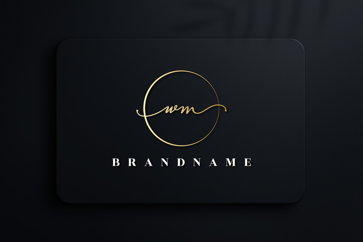 Letter WM handwritten signature logo, a Branding & Logo Template by Team_Ultra_Graphics