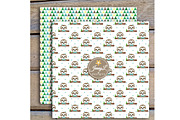 Sloth Boy Digital Paper & Clipart, a Pattern Graphic by JennyL Designs (Thumbnail 3 of 4)