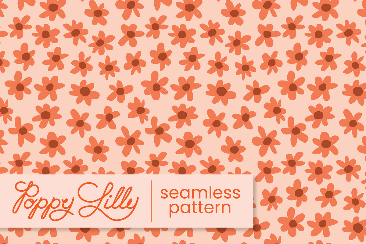 Tiny Peach Flowers Seamless Pattern, a Pattern Graphic by Poppy Lilly