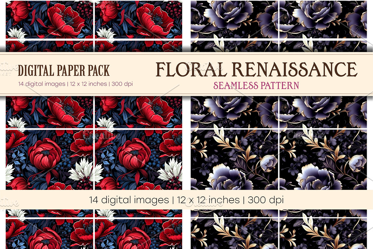 Floral Seamless Patterns 15., a Pattern Graphic by KENO Mascots (Photo 4 of 4)