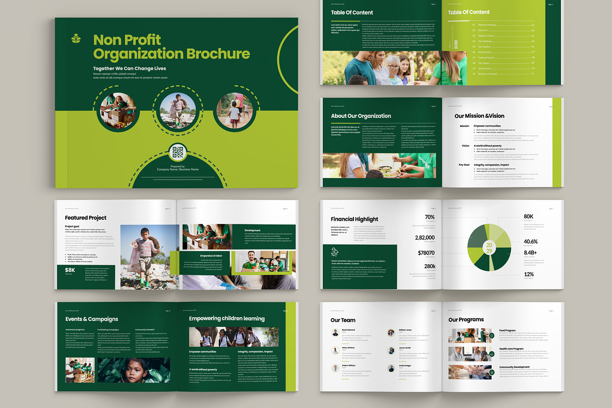 Charity Brochure Landscape, a Brochure Template by Pixelpick (Photo 1 of 9)