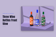 Wine Bottle Mockup Pack, a Cups & Container Mockup by Motion-Box (Thumbnail 2 of 24)