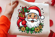Vintage Santa Gift Sack Flower PNG, a Seasonal Illustration by CrexoraLab (Thumbnail 2 of 4)
