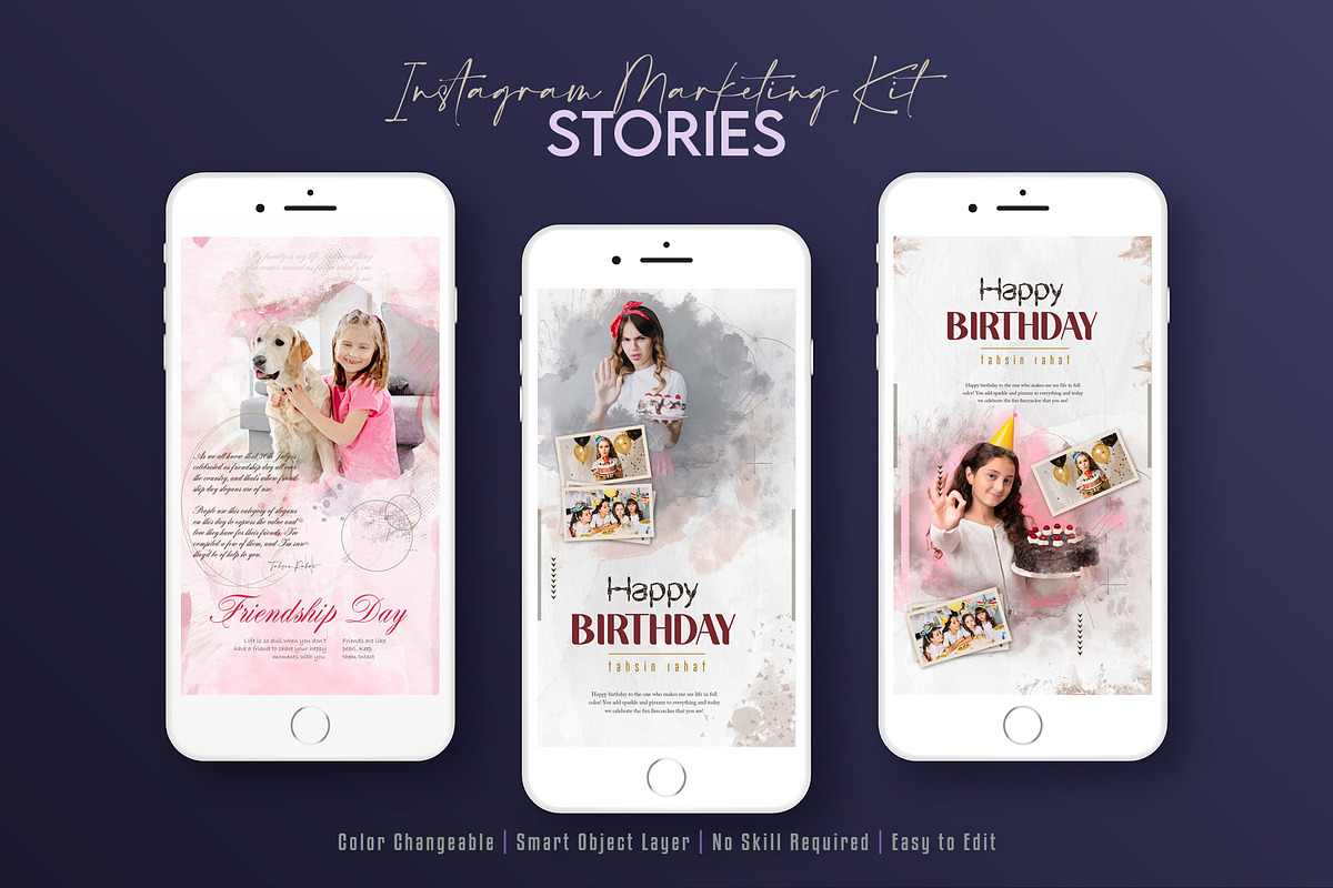 Birthday Photo effect social media, a Social Media Template by Creative_View (Photo 7 of 8)