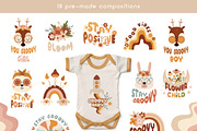 Retro groovy baby collection, a Seasonal Illustration by JulzaArt (Thumbnail 5 of 12)