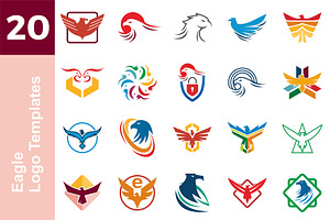 20 Logo Eagle Templates Bundle