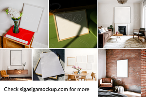 Poster Frame Mockup SET Paris 6 PSD