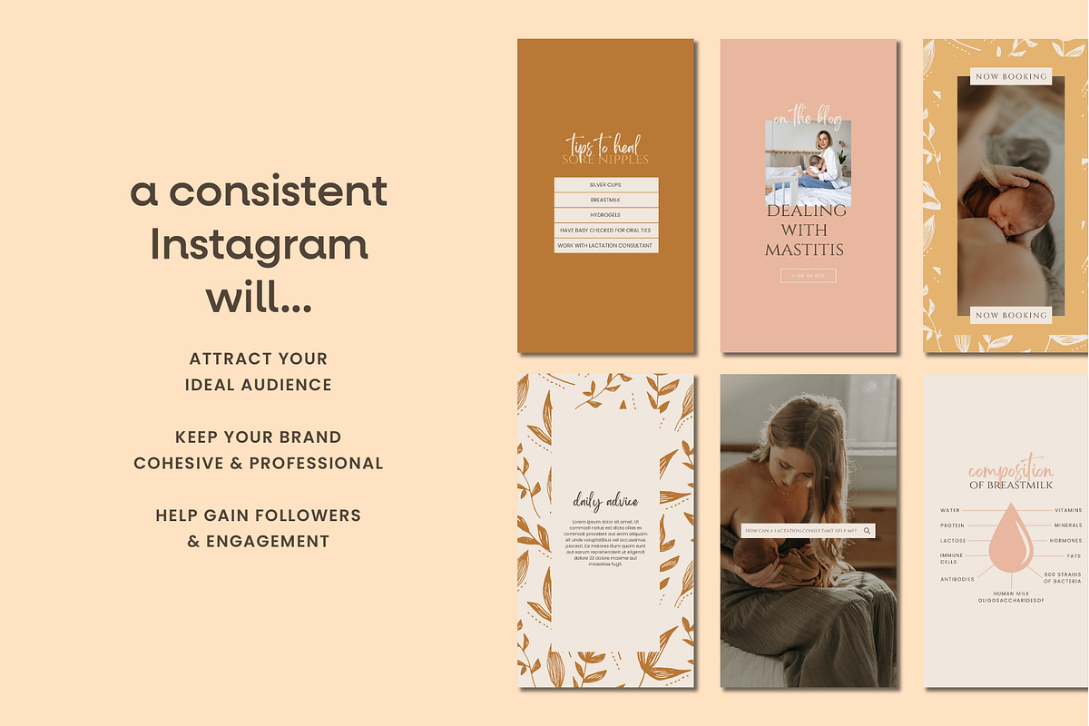 Lactation Consultant Instagram Story, a Social Media Template by Templatez.Co (Photo 5 of 6)