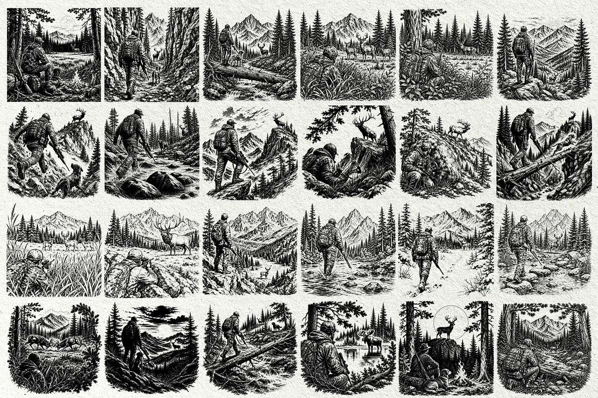 Hunting Scenes SVG Graphics, a Sport Illustration by DENIDigitalArtSudio (Photo 7 of 10)