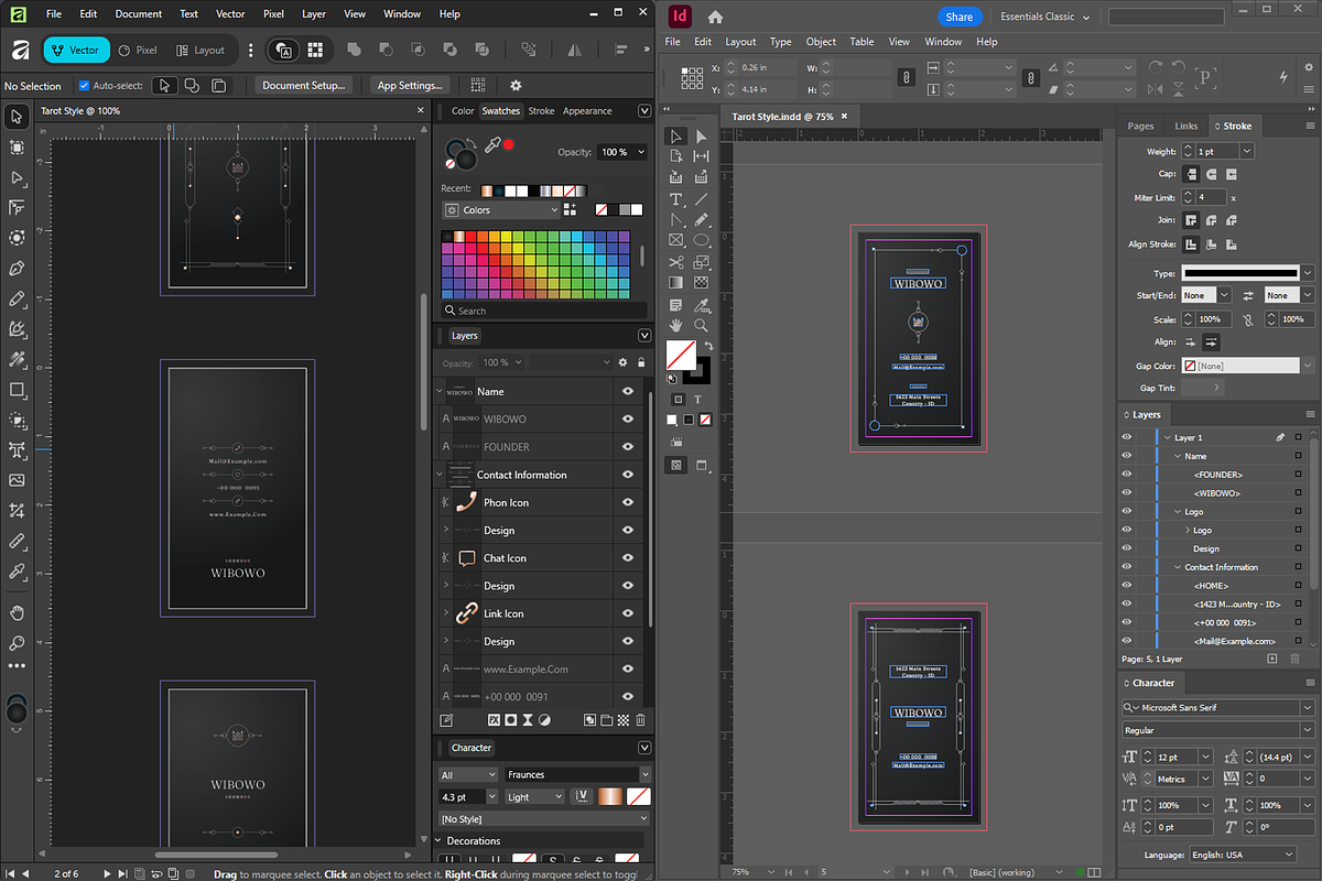 Tarot - Business Card Template, a Business Card Template by Ctrl space studio (Photo 8 of 9)