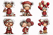 Whimsical Old Lady Birthday Clipart, an Illustration by DreamArtGraphic (Thumbnail 2 of 8)