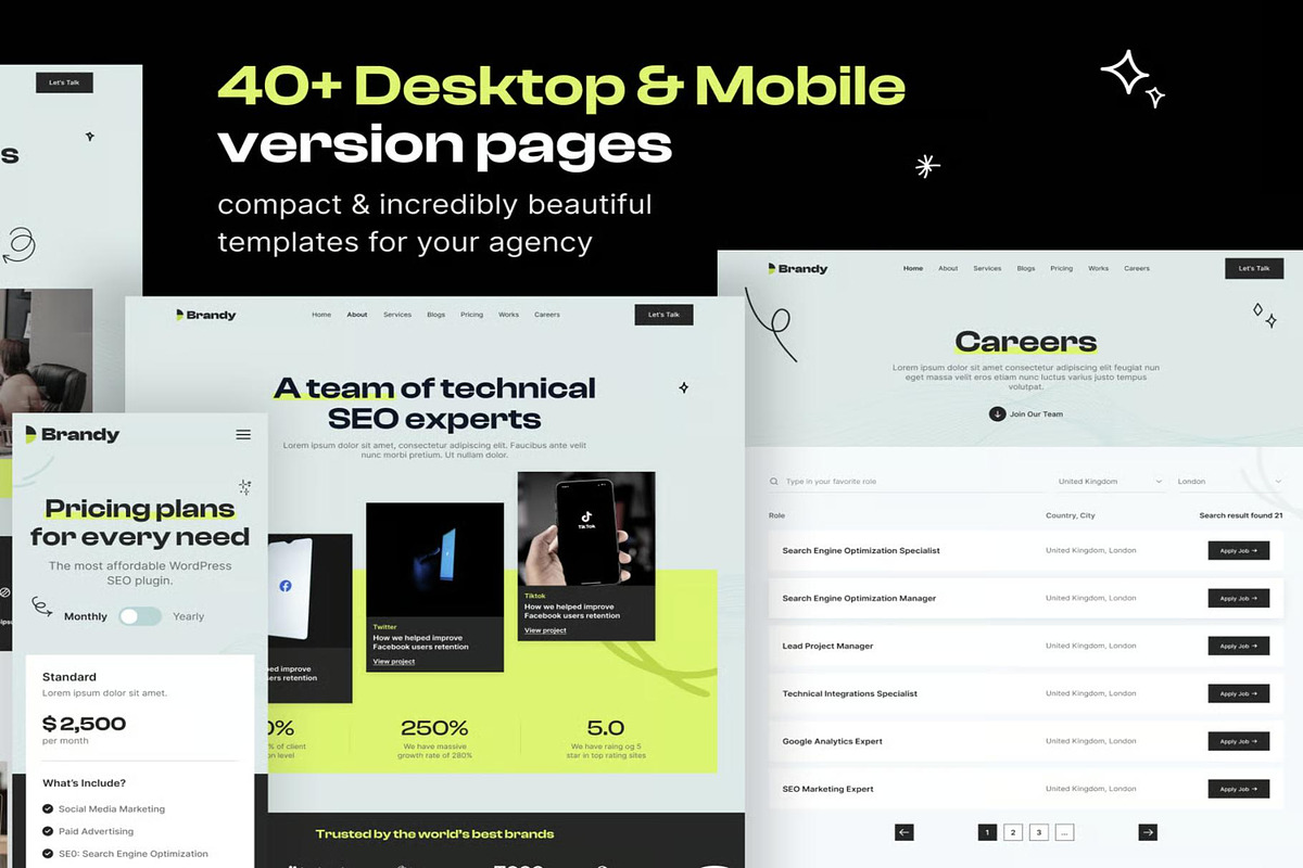 Brandy Digital Marketing Agency UI, an UI Kit Template by Creative Perspective (Photo 2 of 8)