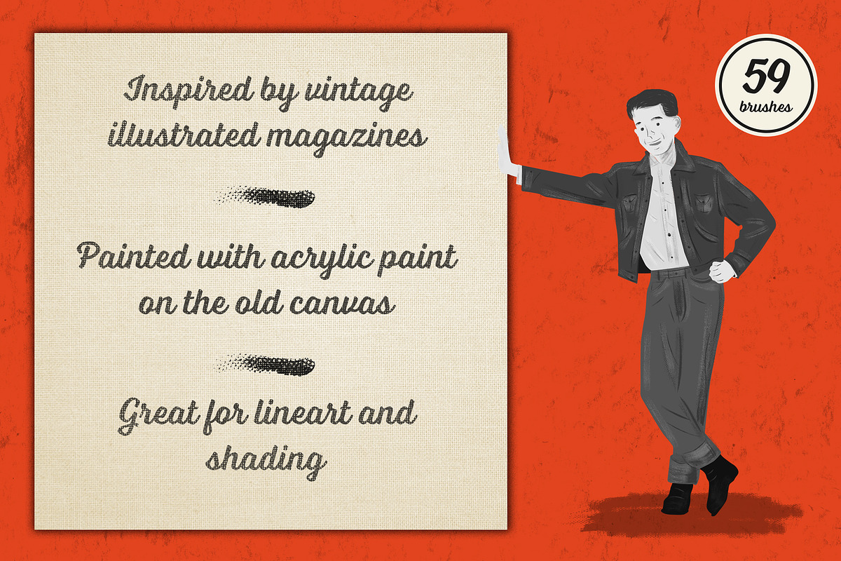 Preppy Art Brushes for Illustrator, a Brush Add-On by Guerillacraft (Photo 2 of 5)