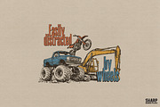Easily Distracted By Wheels Retro, an Object Graphic by SharpMarketplace (Thumbnail 1 of 4)