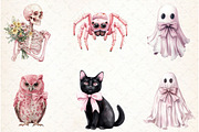 Pastel Pink Halloween PNG Clipart, a Graphic by Libby Wishes (Thumbnail 4 of 6)