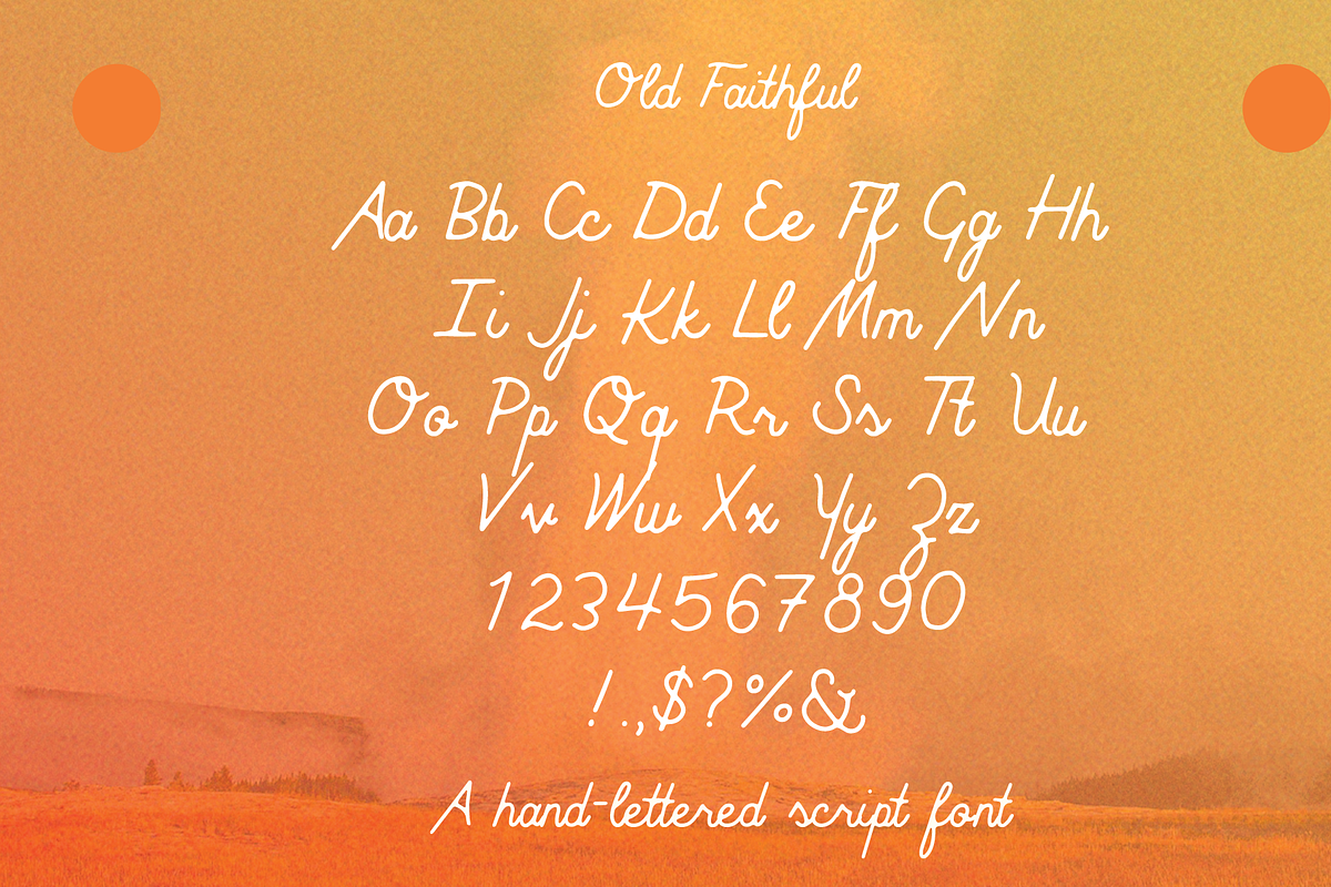 OLD FAITHFUL by Abby Leighton, a Script Font by Abby Leighton Studio (Photo 2 of 3)