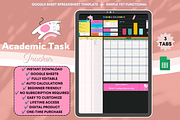 Academic Task Tracker Spreadsheet, a Stationery Template by bellaROSEworkshop (Thumbnail 2 of 6)