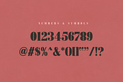 Mammoth Fat Face - Letterpress Font, a Slab Serif Font by Medialoot (Thumbnail 4 of 4)