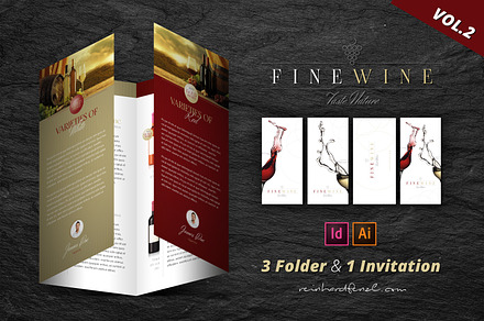 Fine Wine Vol.2 Folder & Invitation