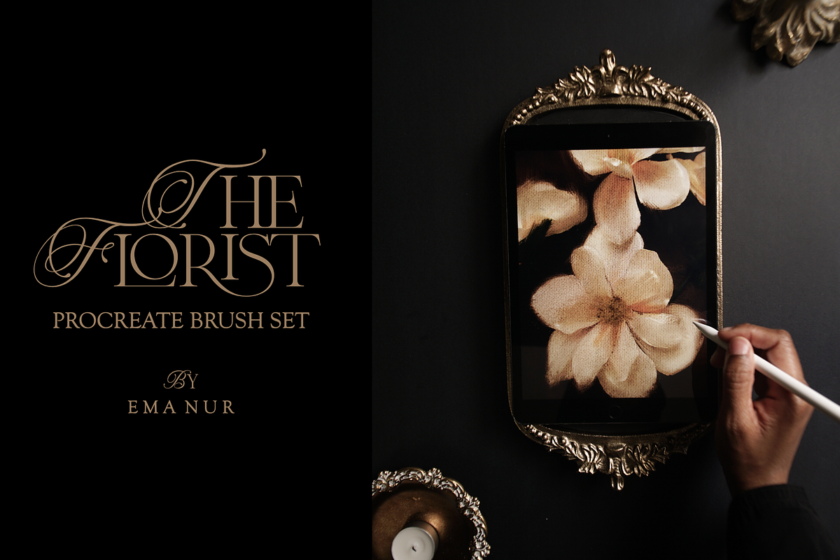 The Florist Procreate Brush Set, a Brushes & More by Ema Nur (Photo 1 of 11)