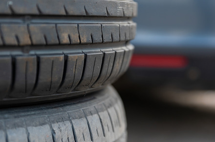 Stacked Used and New Tires, a Transportation Photo by Ales Munt