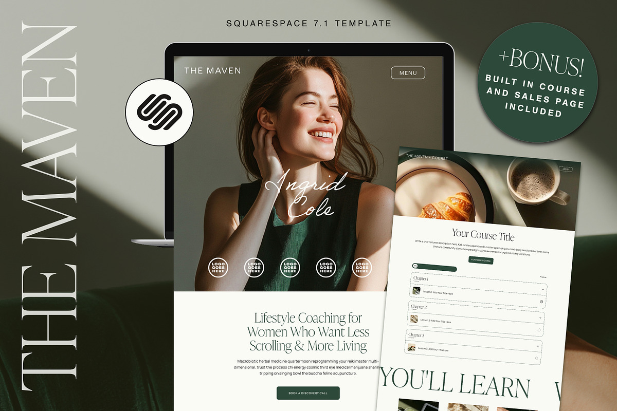NEW | Squarespace + Course Template, a Squarespace Template by Glo Design Studio (Photo 1 of 12)