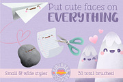 Cutie Faces Procreate Stamp Brushes, a Brush Add-On by KindnessDoodles (Thumbnail 2 of 5)